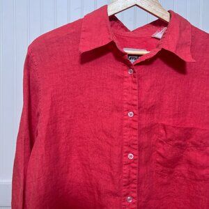 David N Salmon Pink Women's Button Down Shirt Vintage Ross Geller Friends Large